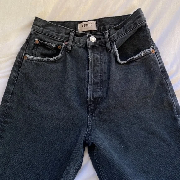 AGOLDE 90's Pinch Waist in Black Tea - Picture 4 of 8